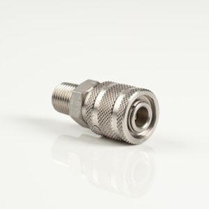 Compressed air fitting - FT 2521, FT 2551, FT 2522, FT 2552 series - F.lli TOGNELLA - quick / stainless steel / male