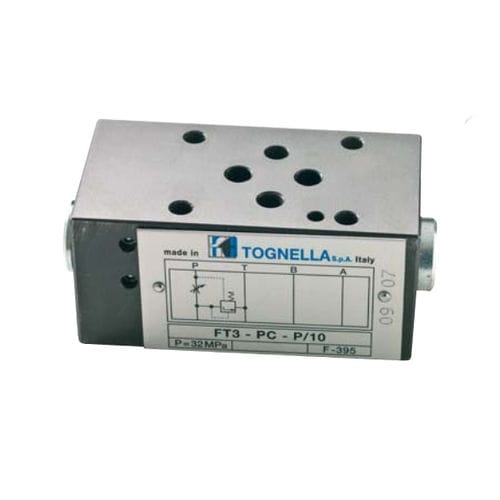 Pressure-compensated valve - FT3-PC-P - F.lli TOGNELLA - flow control / with Cetop flange connections / 2-way