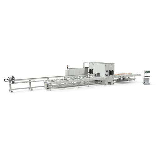 Rotary blade cutting line - LT 65 - Fom Industrie Aluminium Working Machinery - for aluminum / profile / numerical control