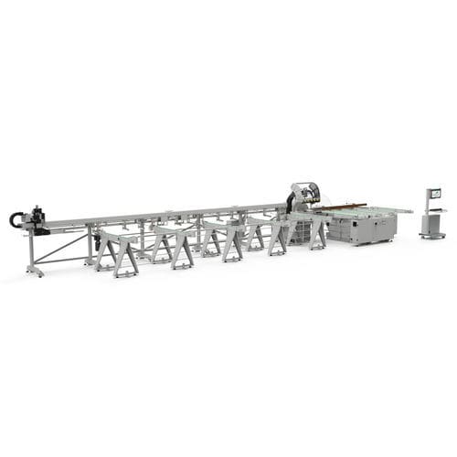 Rotary blade cutting line - LT 500 - Fom Industrie Aluminium Working Machinery - for aluminum / for PVC / profile
