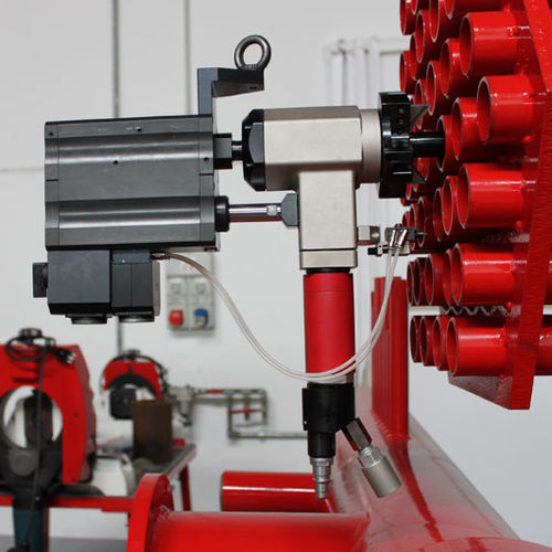 Pneumatic chamfering machine - BOILER 1-4 AUTO - G.B.C. INDUSTRIAL TOOLS - portable / for pipe ends / automatic