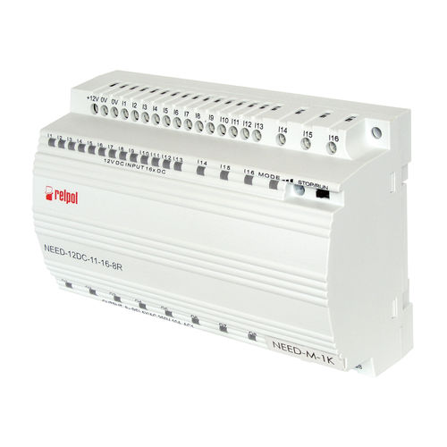DIN rail programmable relay - NEED-DC-11-16-8R series - RELPOL - 16-I / 8-O / RS232