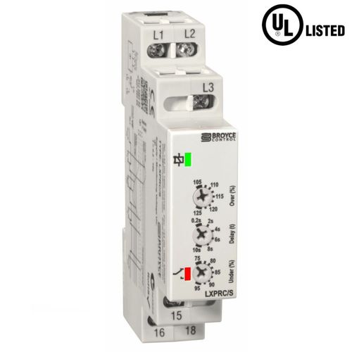 Three-phase protection relay - LXPRC/S - Broyce Control - over-voltage / under-voltage / phase sequence