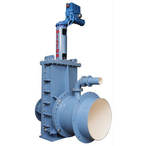 Gate valve - H-2500 - DeZURIK - electric / for wastewater / stainless steel