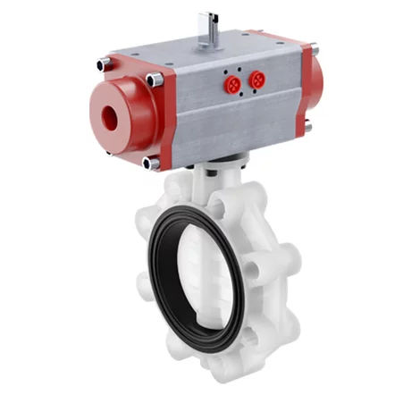 Butterfly valve - FKOF/CP DA - FIP - Formatura Iniezione Polimeri - pneumatically-operated / shut-off / regulating