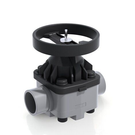 Diaphragm valve - VMDC series - FIP - Formatura Iniezione Polimeri - with handwheel / for control / shut-off