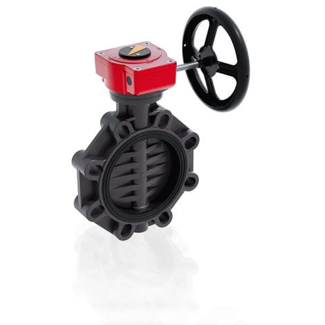 Butterfly valve - FEOV/RM - FIP - Formatura Iniezione Polimeri - with handwheel / adjustment / shut-off