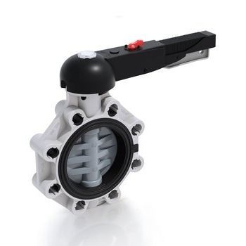 Butterfly valve - FKOA/LM - FIP - Formatura Iniezione Polimeri - lever / adjustment / regulating