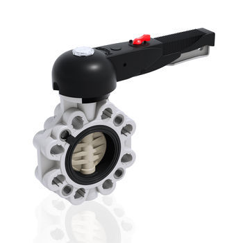 Butterfly valve - FKOM/LM - FIP - Formatura Iniezione Polimeri - lever / shut-off / regulating