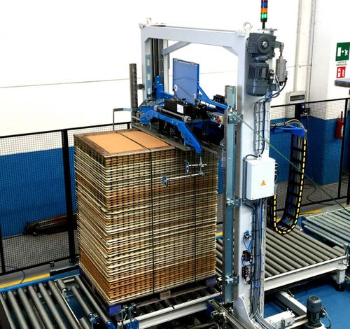 Automatic strapping machine - RV series - CLEVERTECH - for cans / pallet / vertical