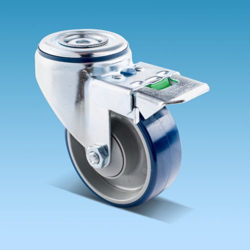 Swivel caster - LK series - Manner - base plate / polyurethane-coated / steel