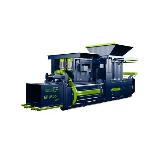 Waste baling press - EP Mobil 60 V - Europress Umwelttechnik GmbH - vertical / channel / mobile
