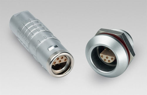 Hostile environment connector - E Series - LEMO - data / coaxial / triaxial