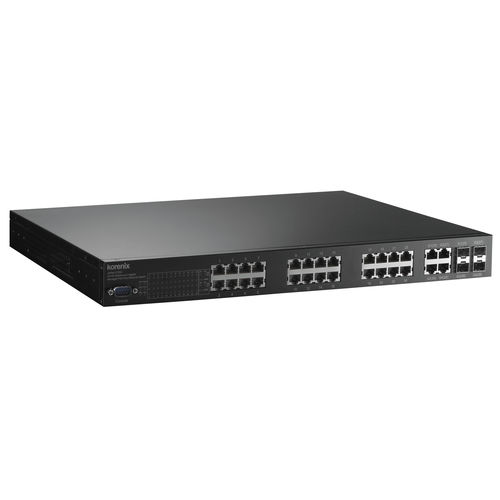 Rackmount ethernet switch - JetNet 5728G V2 - Korenix Technology - managed / 24 ports PoE / layer 2