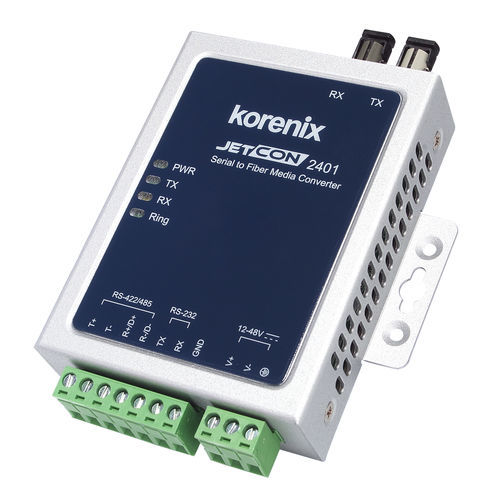 Media converter - JetCon 2401 - Korenix Technology - PTP / serial / fiber optics