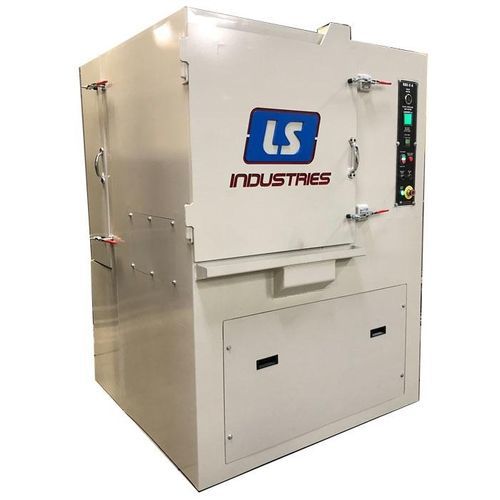 Roller conveyor shot blasting machine - RBX-E-A - LS Industries - for wheel rims / compact