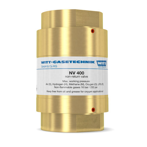 Gas nonreturn valve NV400 WITTGasetechnik brass / spring