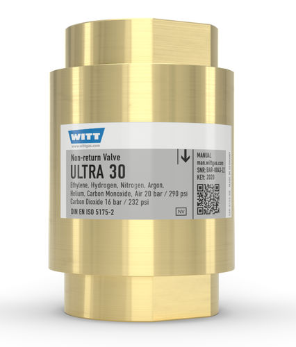 Gas non-return valve - ULTRA 30 - WITT-Gasetechnik - DIN / NPT / G