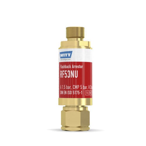 Flashback arrestor with check valve - RF53NU - WITT-Gasetechnik - for cutting and welding / for hydrogen / for the glass industry