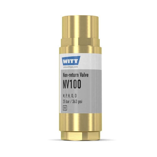 Oxygen non-return valve - NV100 - WITT-Gasetechnik - for gas / brass