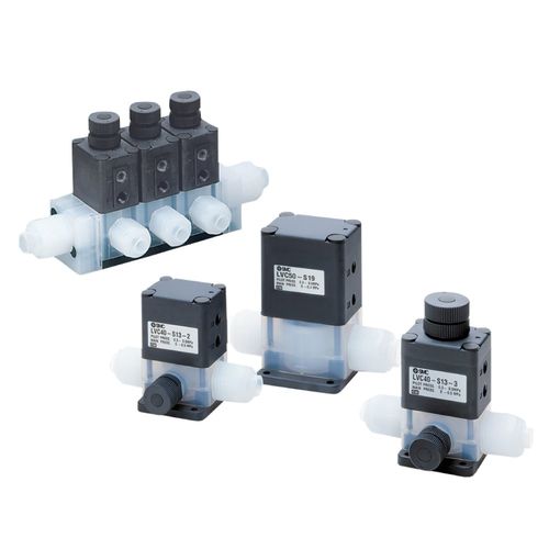 Diaphragm valve - LVC series - SMC PNEUMATIC - pneumatically-operated / for control / for chemicals