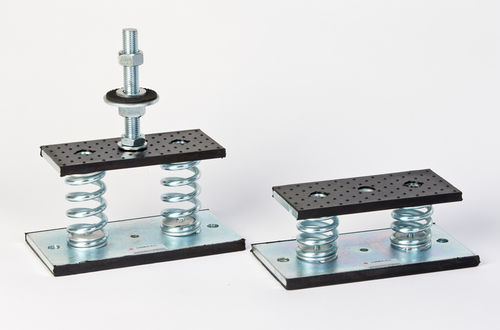 Rectangular anti-vibration mount - AB 2/2P - CARIBUL - steel / rubber / threaded