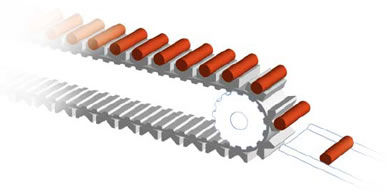 Toothed belt - F.N. Sheppard - urethane / hinged belt