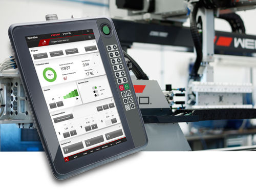 Control terminal with keyboard - W-HP12 - Wemo Automation - handheld / color LCD / industrial
