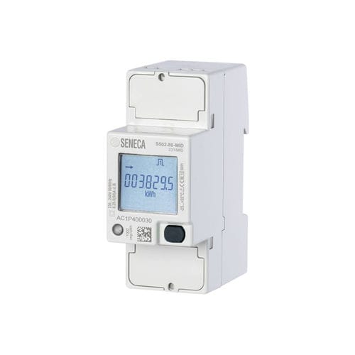 Single-phase electric energy meter - S502-80 series - SENECA | AUTOMATION INTERFACES - DIN rail / with LCD display / Modbus
