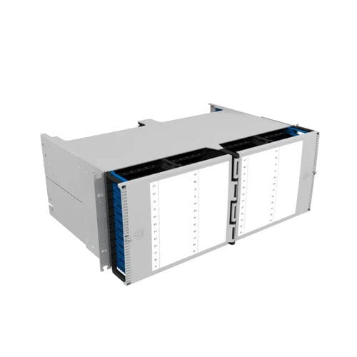 Optical fiber cable management system - IANOS-STD-CHASSIS-FLX-4U-2G-T4  - HUBER+SUHNER