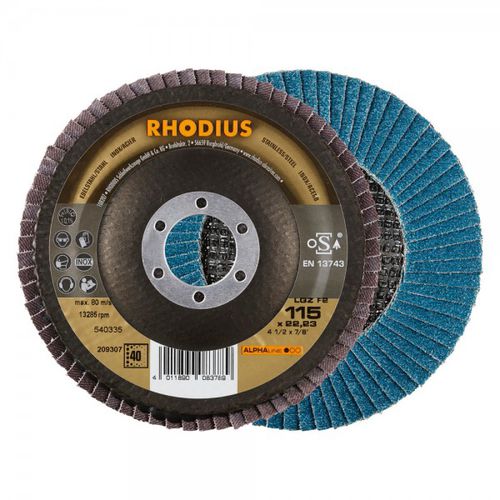 Zirconiumcoated flap disc LGZ F2 RHODIUS