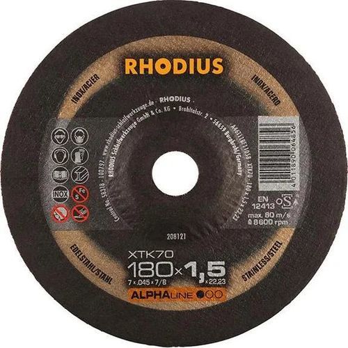 Metal cutting disc - XTK70 - RHODIUS - for steel / thin / for angle grinder