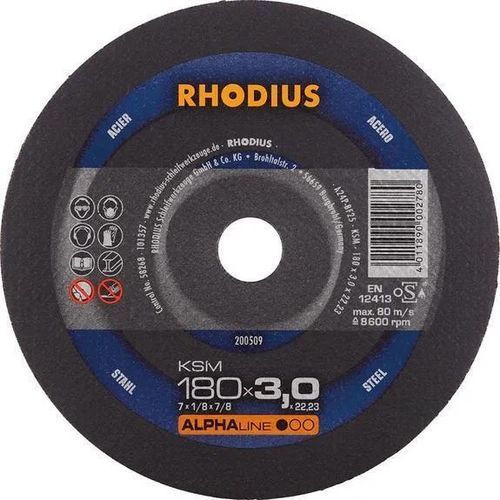 Steel cutting disc - KSM - RHODIUS - thin / for angle grinder / for portable machines