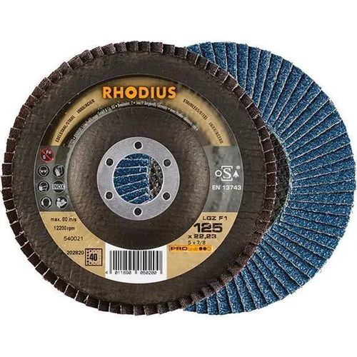 Zirconium oxide flap disc - LGZ F1 - RHODIUS - for stainless steel
