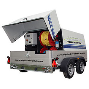 Cold water high-pressure cleaner - TD151 - Aquila Triventek A/S - diesel engine / trailer-mount / with tank