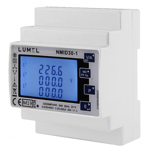 Three-phase electrical energy meter - NMID30-1 - DITEL - single-phase / wall-mounted / Modbus