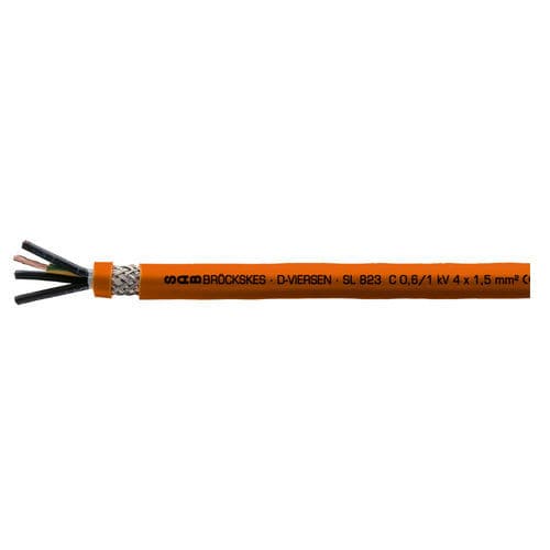 Servo motor electrical cable - SL 823 C - SAB BROECKSKES GMBH & Co. KG - power / insulated / oil-resistant