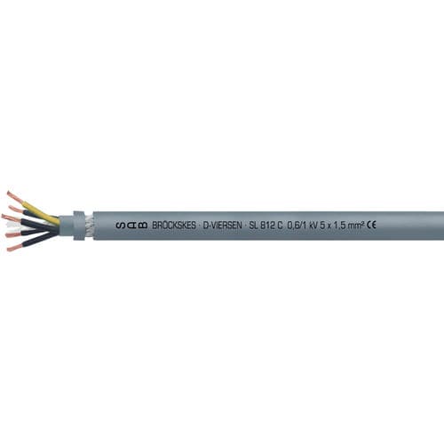 Servo motor electrical cable - SL 812 C  - SAB BROECKSKES GMBH & Co. KG - power / insulated / oil-resistant