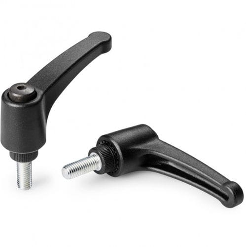 Steel clamping lever - A581 - Boteco - with plastic handle / technopolymer / threaded