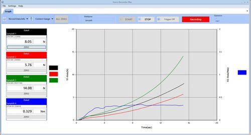 Graphic software - Force Recorder Plus - IMADA - for force measurement / for torque measurement