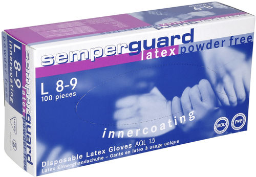 Laboratory glove - Semperguard® Latex powder-free „Inn - Sempermed - chemical protection / latex / powder-free