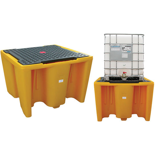 IBC container spill pallet - SJ-500-001, SJ-500-002, SJ-500-005; SJ-500-006 - Jonesco - polyethylene / interlocking