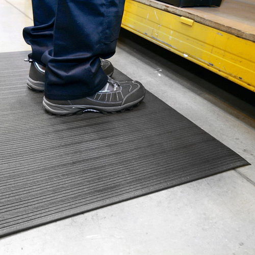 Anti-fatigue mat - Orthomat® - COBA Europe Ltd - ribbed / foam / yellow