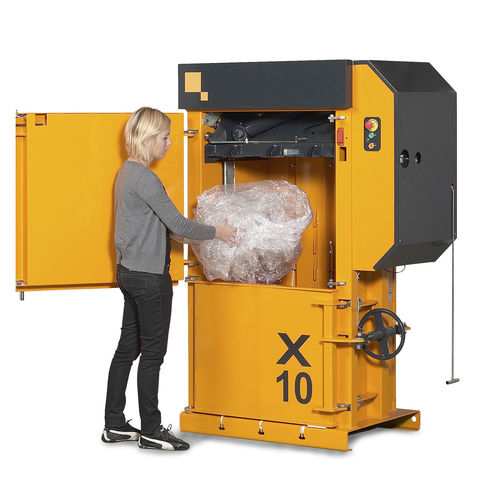 Cardboard baling press - X10 - Bramidan Balers - for plastics / vertical / front-loading