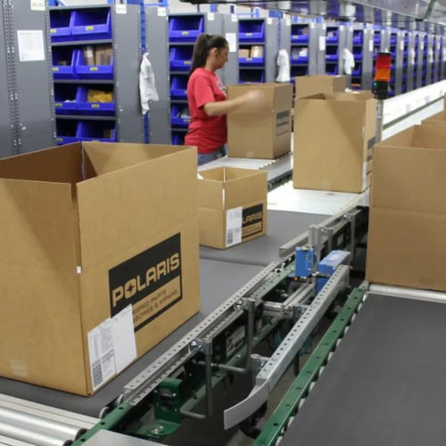Flat cartons pick-and-place system - DEMATIC - in-line / automatic / manual