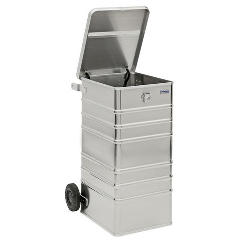 Aluminum waste bin - G®-DOCU D 1009 - Gmöhling Transportgeräte GmbH - for paper / with lid / with handle