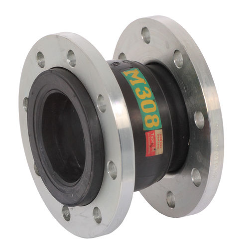 Rubber pipe expansion joint - 308 TIFQ  - Mival - round / flange / for water