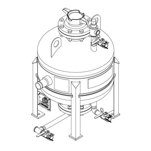 Steel pressure vessel - 25 - SKUM - brass / bladder / storage