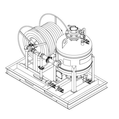 Steel pressure vessel - 36 - SKUM - skid mounted / storage / industrial