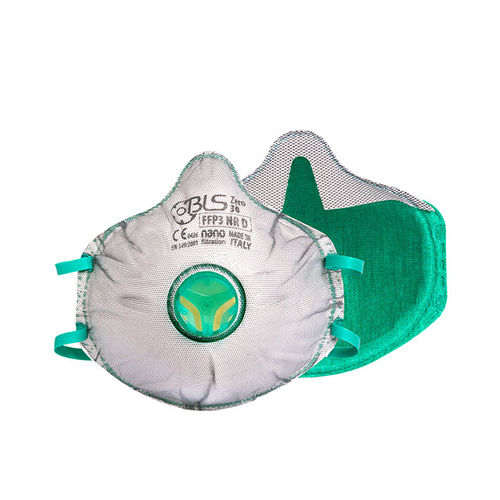 Disposable respirator - ZERO series - B.L.S. S.r.l. - FFP3 / cup shaped / activated carbon